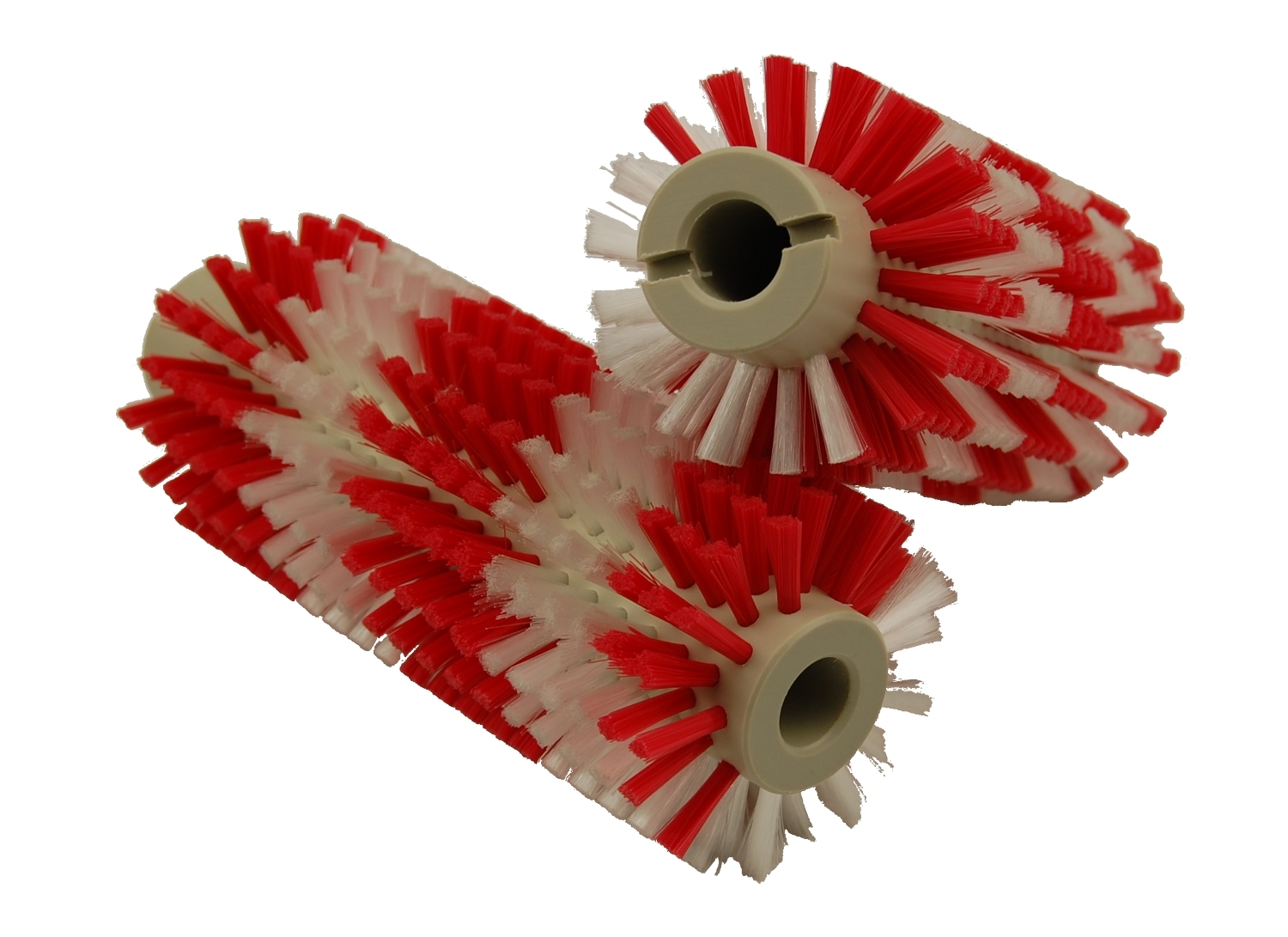 BRUSHES FITTING LELY A2, SET OF 2 PCS, RED/WHITE BRISTLES LY-0001, fitt. 222772 9.1185.0202.3