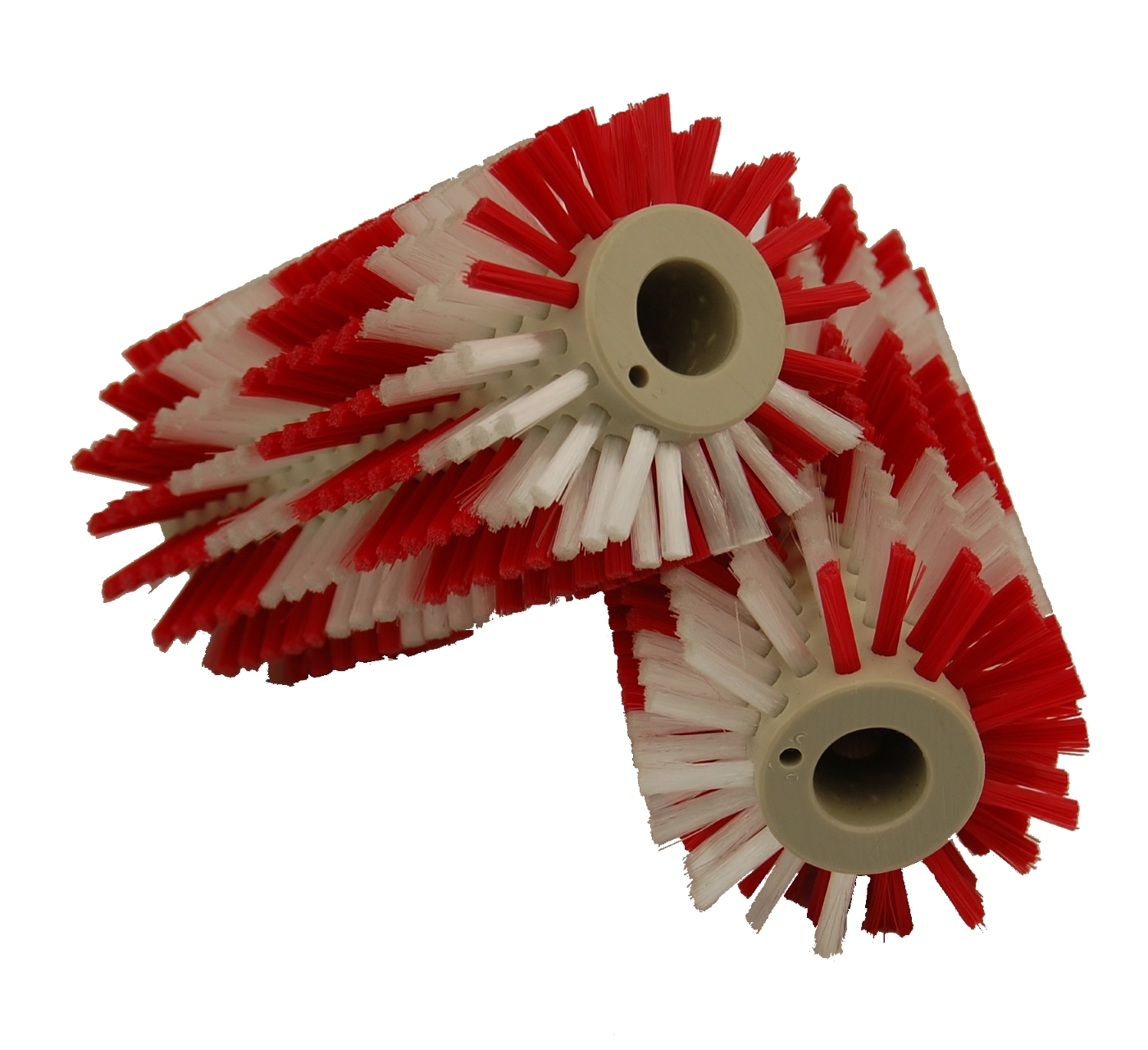BRUSHES FITTING LELY A3/A4, SET OF 2 PCS (NEW AND OLD MODEL A4), LY-0002 RED/ WHITE BRISTLES