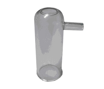CLEAR TEATCUP SHELL 00100612 FOR LINER WITH L BEND DL TYPE SHEEP Length 104 - Hole 18 mm