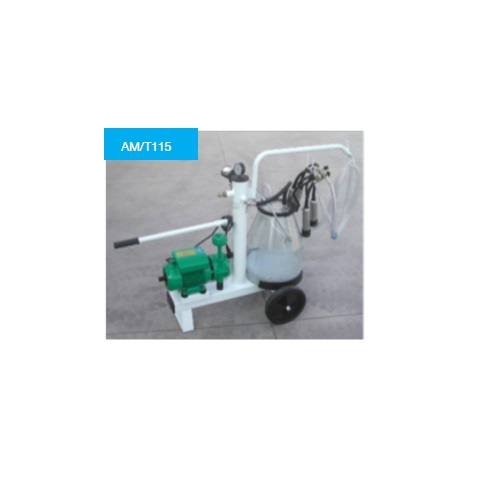 MILKING MACHINE WITH 1 MILKING UNIT - 1 CLEAR BUCKET - W/OUT VAC. TANK