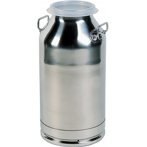 STAINLESS STEEL CAN WITH PLASTIC LID (Ø OPENING 200 MM)