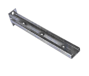 S/S HORIZONTAL SLIDE BRACKET WITH PLATE - L.300 MM