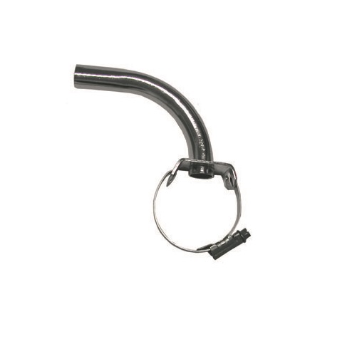 S/S 90° BENTED MILK INLET WITH HOSE CLAMP